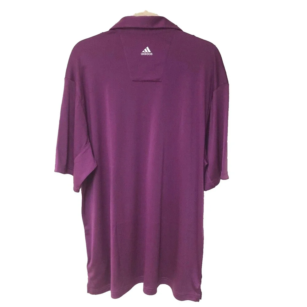 Adidas Mens Polo Shirt Climacool Purple Golf‎ Performance Activewear Wicking 2XL